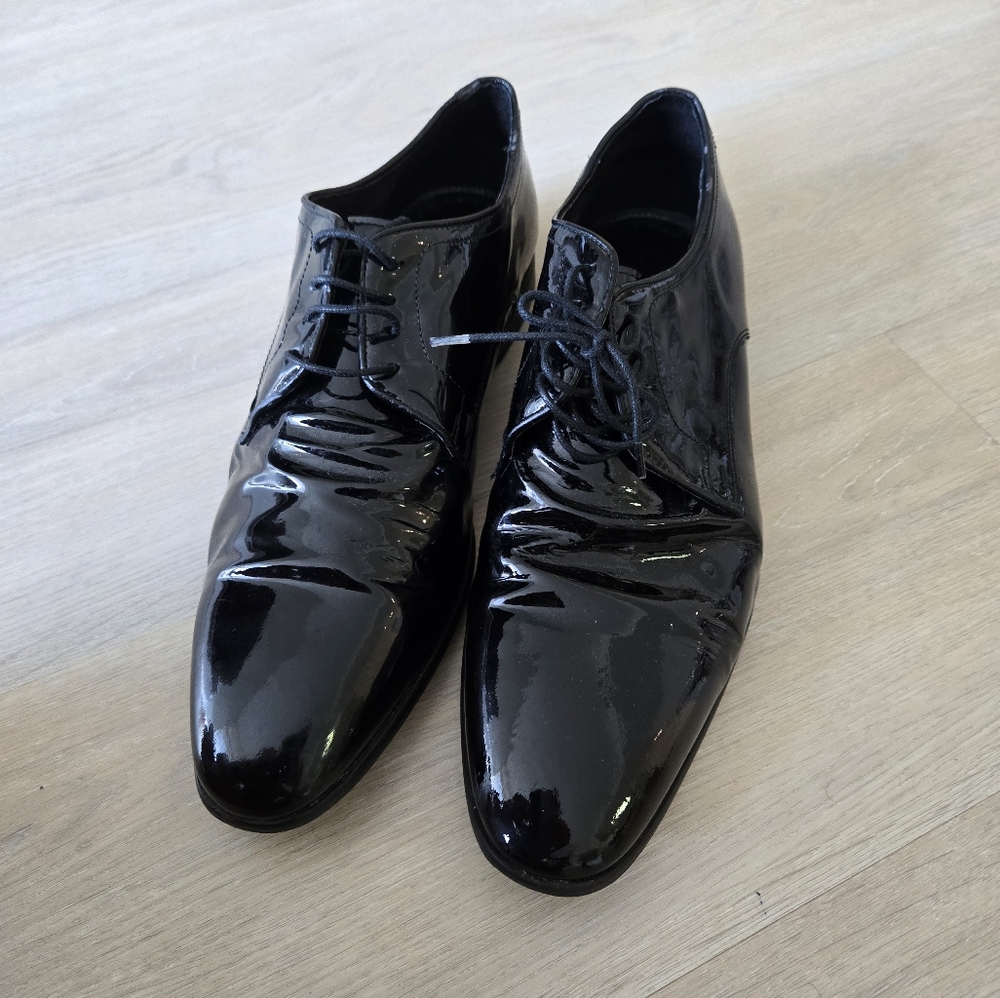 Topman Black Leather Shiny shoes